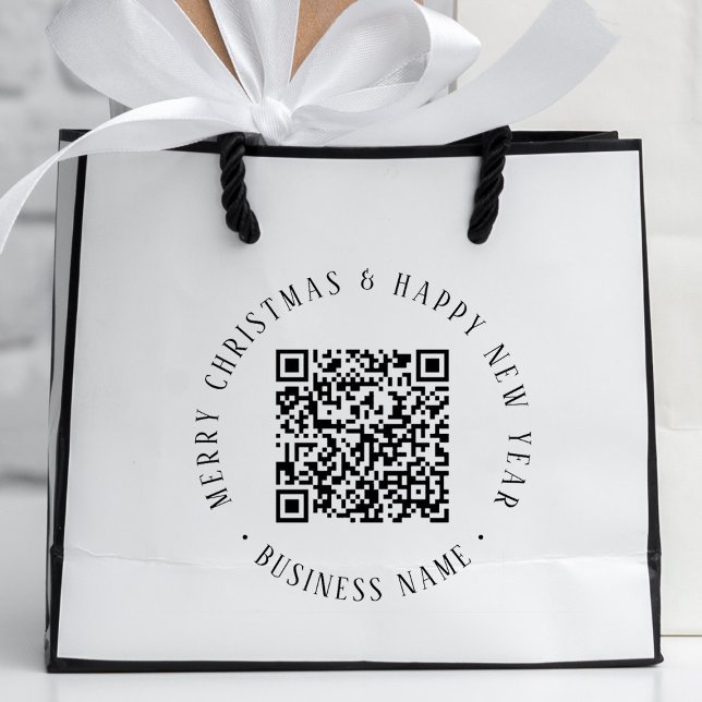 Tampons Encreurs Code QR 4X5 Noël Fêtes Simple pour Entreprise (Créateur téléchargé)