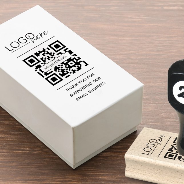Tampons Encreurs Code QR de remerciement pour petite entreprise (Small Business QR Code Thank You Rubber Stamp)