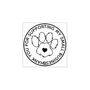 Tampons Encreurs Coeur au milieu de la patte de chien