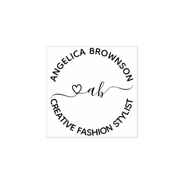 Tampons Encreurs Coeur de lettres manuscrites (Impression)