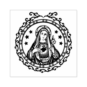 Tampons Encreurs Coeur immaculé de Vierge Marie Catholique Religieu