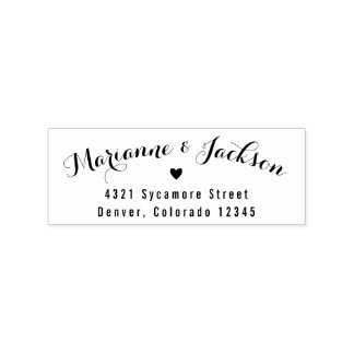 Tampons Encreurs Coeur mignon Mariage personnalisé Adresse de retou