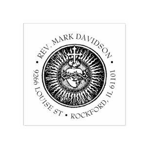 TAMPONS ENCREURS COEUR SACRÉ DE JÉSUS NOM PERSONNALISÉ