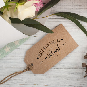 Tampons Encreurs Cœurs doux & écriture faits avec amour   Nom perso