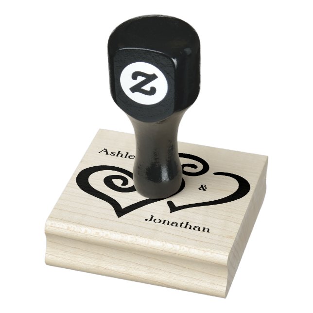 Tampons Encreurs Coeurs enmêlés Design Timbre en bois (Tampon)