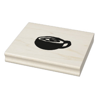 Tampons Encreurs Coffee Cup With Swirl Rubber Stamp
