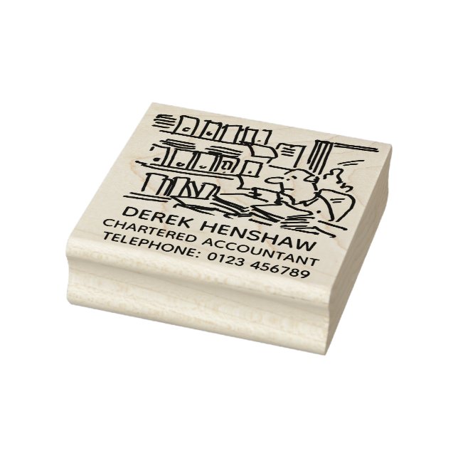 Tampons Encreurs Comptable agréé submergé de papier (Tampon)