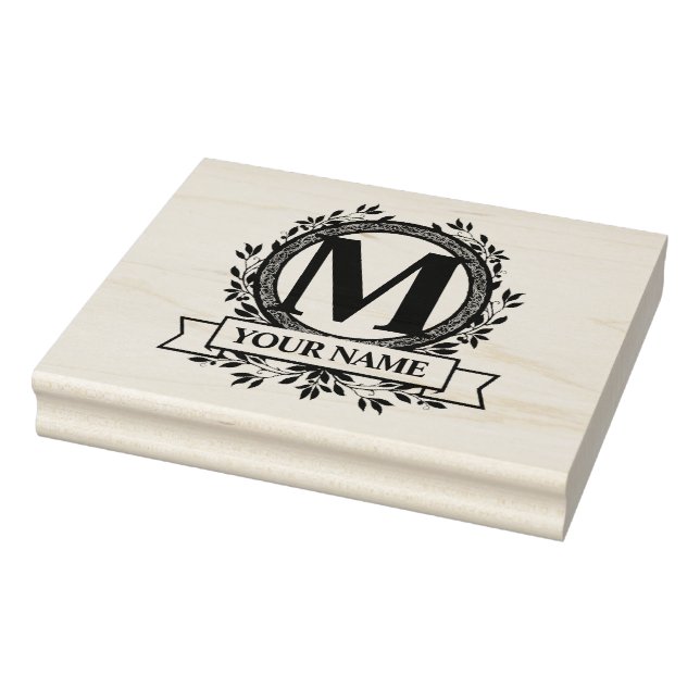 Tampons Encreurs Conception de monogramme floral (Tampon)