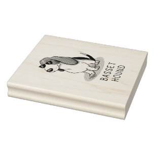 Tampons Encreurs Cool Basset Hound chien et lunettes de soleil (tri
