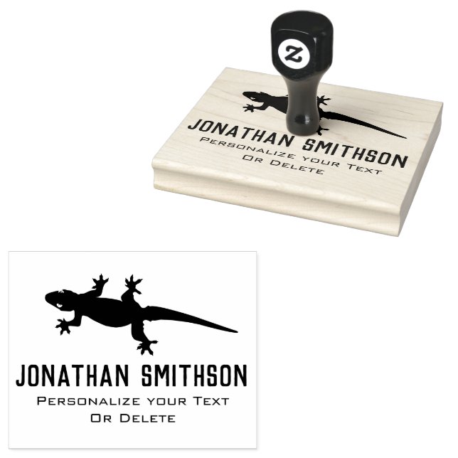 Tampons Encreurs Cool Funny Lizard Cute Animal Papier personnel (Tamponné)