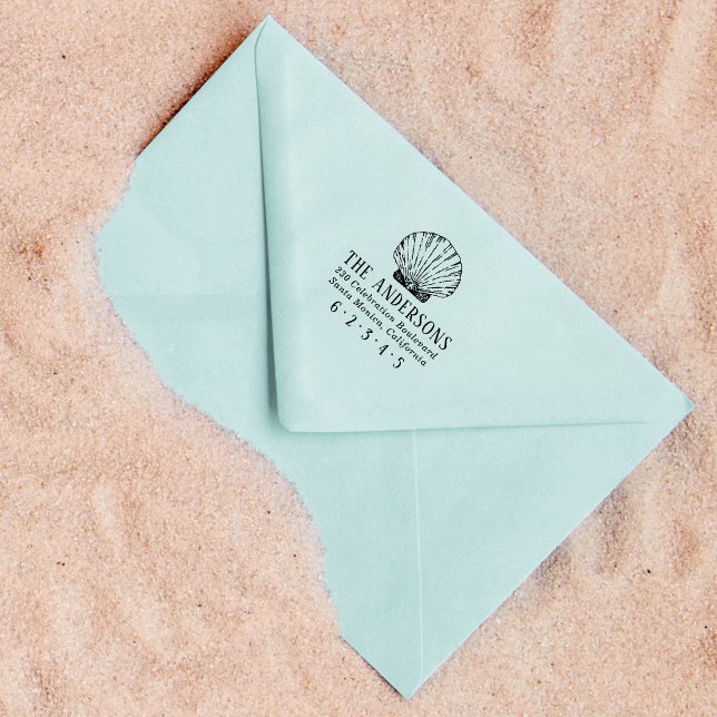 Tampons Encreurs Coque nautique Nom de famille personnalisé et adre (Créateur téléchargé)