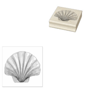 Tampons Encreurs Coquillage, Coquille de Saint-Jacques, Timbre en c