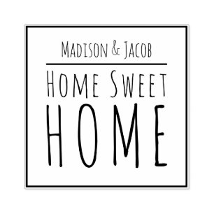 Tampons Encreurs Couples Home Sweet Home Bois d'art Timbre