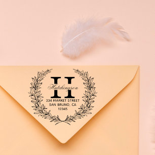 Tampons Encreurs Courbe florale à la mode dessinée à la main   Adre