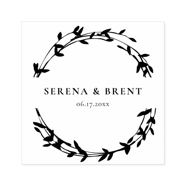 Tampons Encreurs Courbe simple moderne Enregistrer la date (Impression)