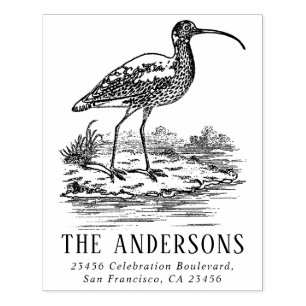 Tampons Encreurs Courlis vintage Nom de famille personnalisé Adress