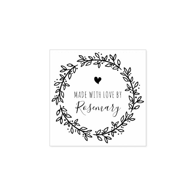Tampons Encreurs Couronne Botanique Fabriquée Avec Amour Par (Impression)