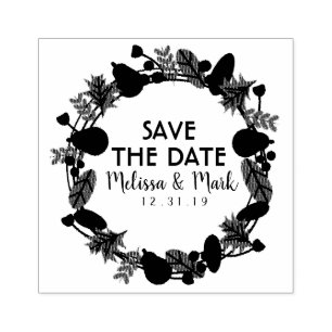 Tampons Encreurs Couronne d'automne Enregistrer la date mariage enc