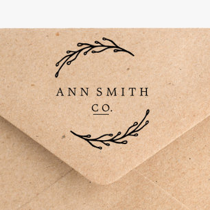 Tampons Encreurs Couronne de feuillage moderne Logo de petite entre