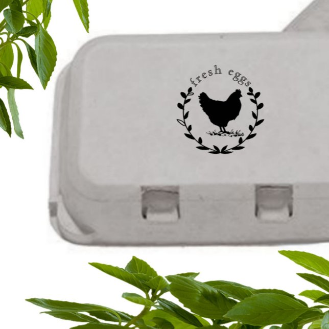 Tampons Encreurs Couronne de fleurs oeufs frais élégant Timbre d'oe (Créateur téléchargé)