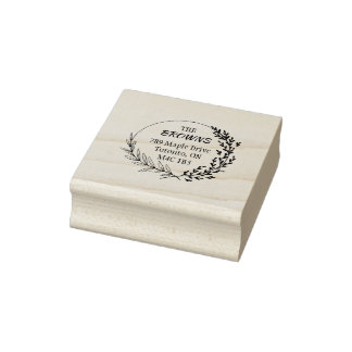 Tampons Encreurs Couronne florale ronde moderne