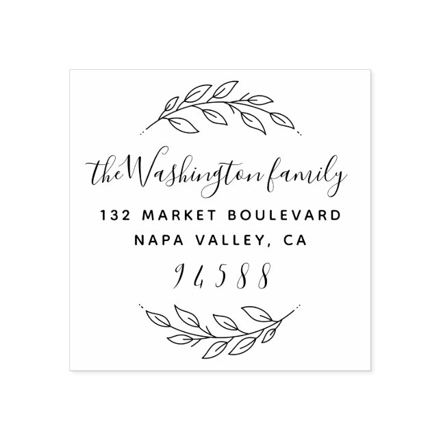 Tampons Encreurs Couronne ronde et nom de famille personnalisé Adre (Impression)