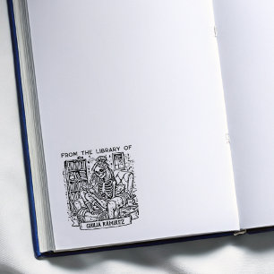 Tampons Encreurs Crâne de bibliothèque personnalisée