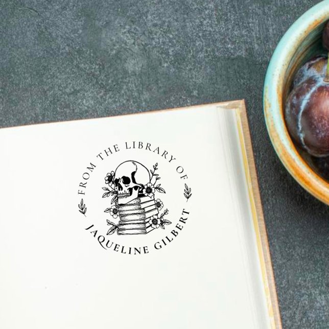 Tampons Encreurs Crâne Gothique Fleurie De La Bibliothèque De (Créateur téléchargé)