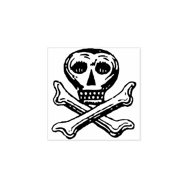 Tampons Encreurs Crâne vintage et os croisés (Impression)