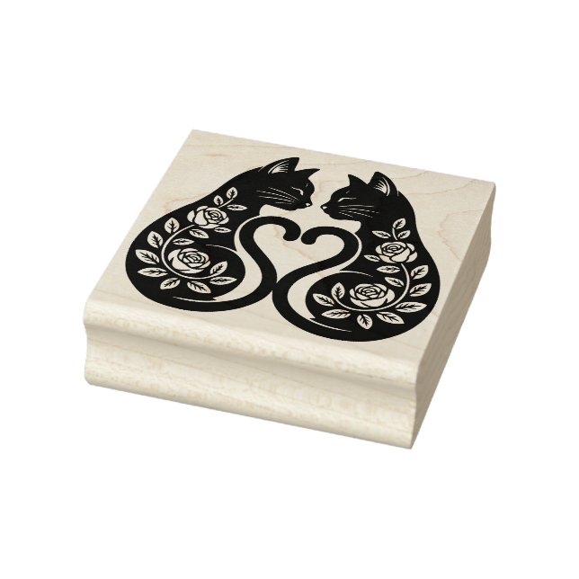 Tampons Encreurs Create Your Own Floral Cats Heart Roses (Tampon)