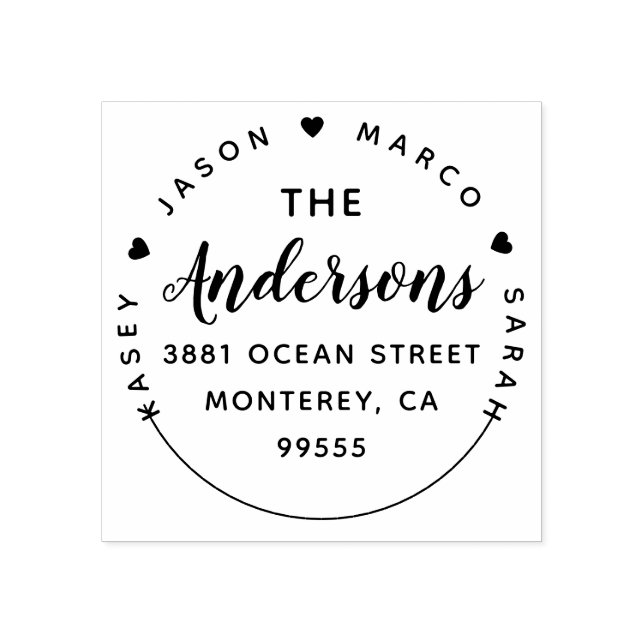 Tampons Encreurs Créer votre nom de famille personnalisé Adresse de (Impression)