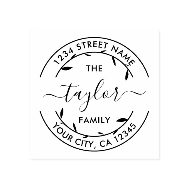 Tampons Encreurs Créer votre propre adresse de retour d'arrondi Nom (Impression)