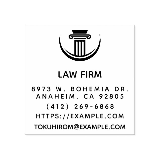 Tampons Encreurs Créer votre propre cabinet d'avocats Nom de retour (Impression)