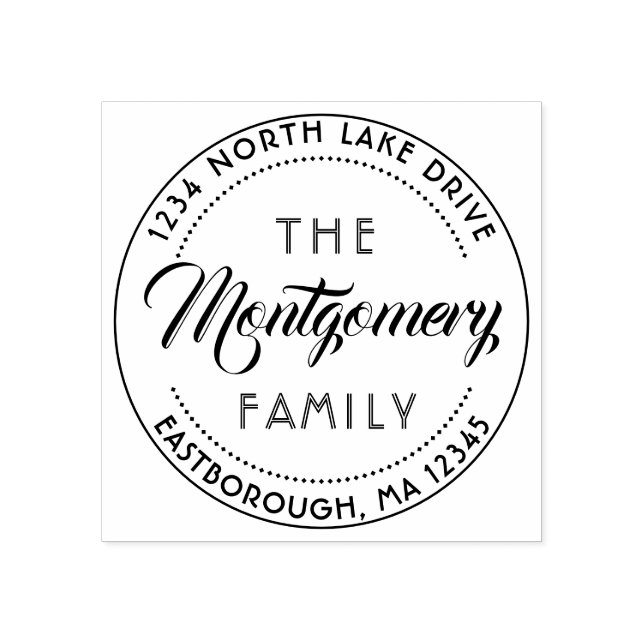 Tampons Encreurs Créer votre propre nom de famille Script de retour (Impression)