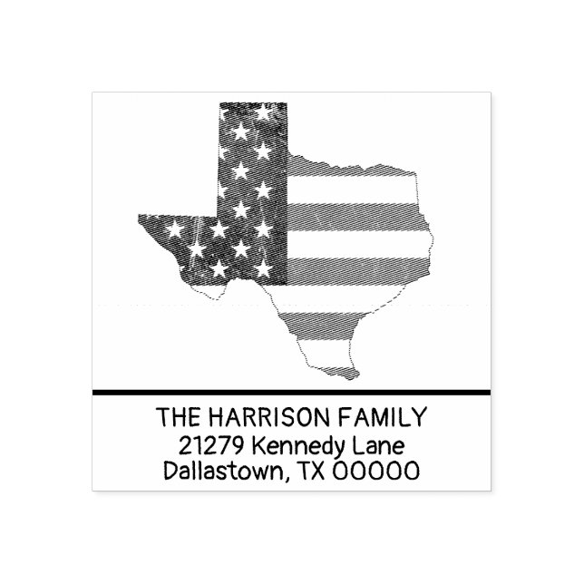 Tampons Encreurs Créer votre propre nom de famille Texas Adresse de (Impression)