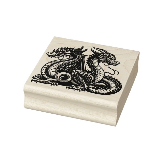Tampons Encreurs Créez vos propres doubles dragons chinois (Tampon)