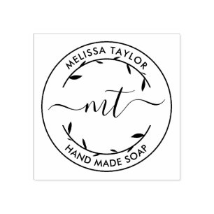 Tampons Encreurs Créez vos propres initiales de monogramme rond