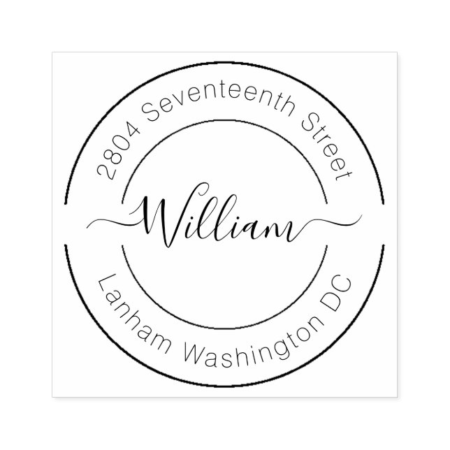 Tampons Encreurs Créez Votre Propre Adresse De Retour Calligraphie  (Impression)