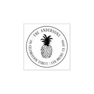 Tampons Encreurs Créez votre propre adresse de retour d'ananas fai