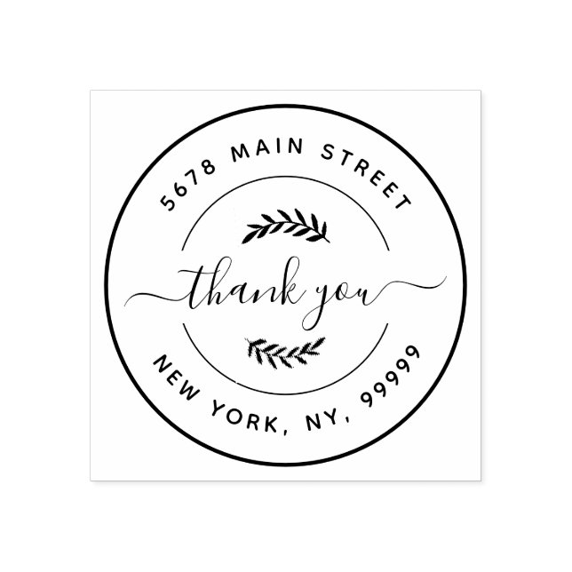 Tampons Encreurs Créez votre propre adresse de retour d'arrondi (Impression)