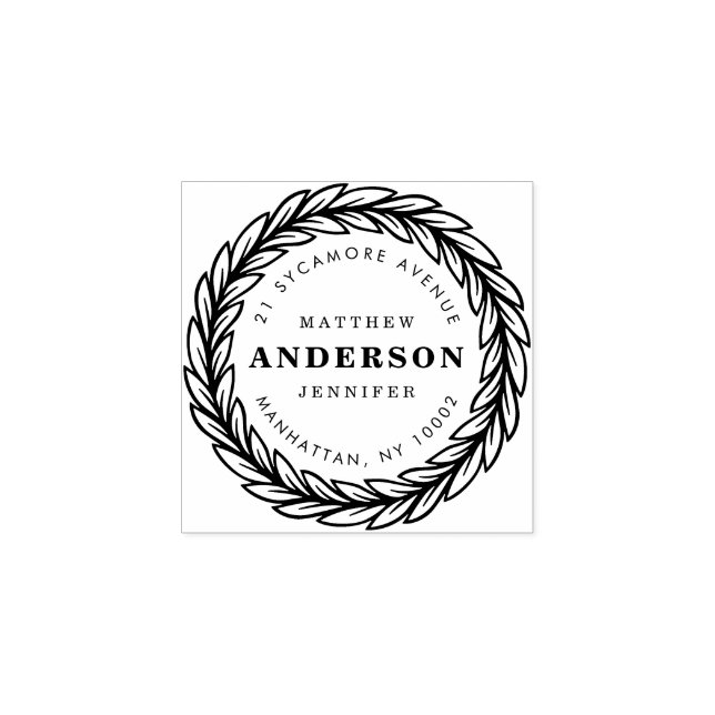 Tampons Encreurs Créez votre propre adresse de retour de couronnes  (Impression)