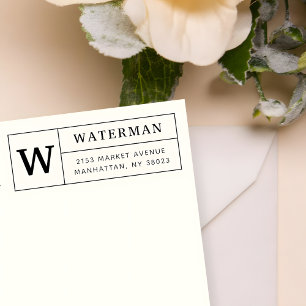 Tampons Encreurs Créez votre propre adresse de retour de monogramm