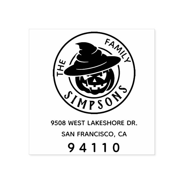 Tampons Encreurs Créez votre propre adresse de retour Halloween (Impression)