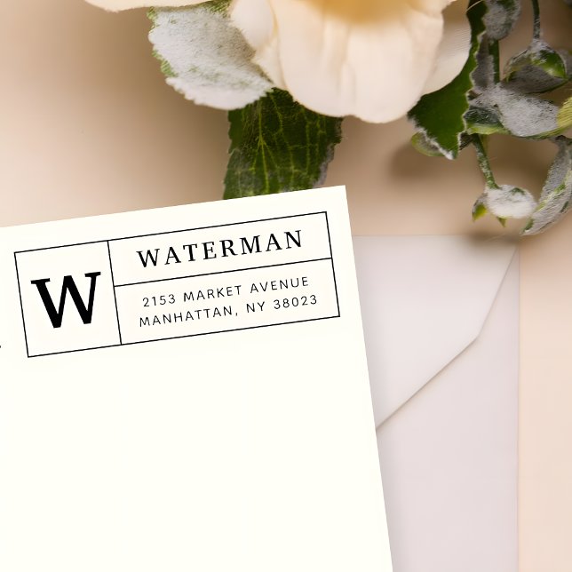 Tampons Encreurs Créez votre propre adresse de retour Monogramme cl (Créateur téléchargé)