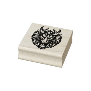 Tampons Encreurs Créez votre propre emblème de tête de dragon féroc