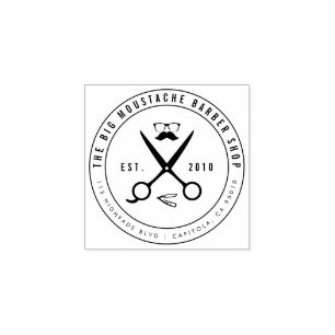 Tampons Encreurs Créez votre propre logo de magasin de coiffure cir
