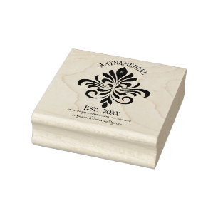 Tampons Encreurs Créez Votre Propre Logo Floral Calligraphié Élégan