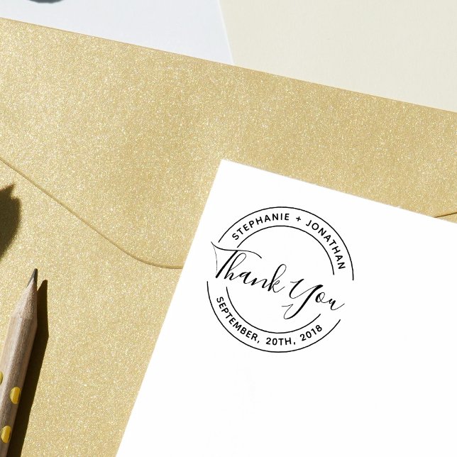 Tampons Encreurs Créez votre propre Merci Mariage rond (Créateur téléchargé)