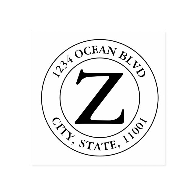 Tampons Encreurs Créez votre propre Monogramme moderne Nom de famil (Impression)