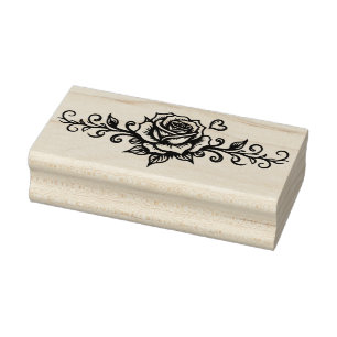 Tampons Encreurs Créez Votre Propre Tatouage Art Rose Vigne Cœur